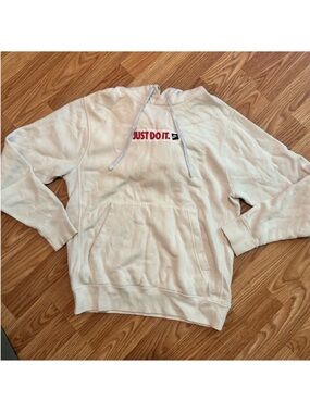 White nike hoodie mens size small